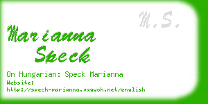 marianna speck business card